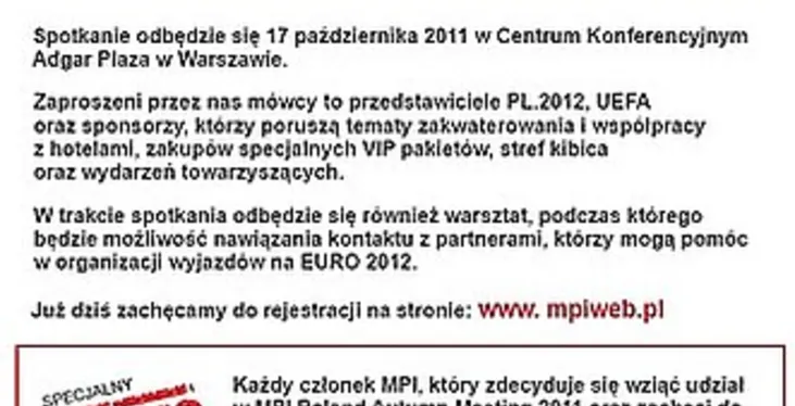 MPI POLAND CLUB Autumn Meeting 2011 już wkrótce