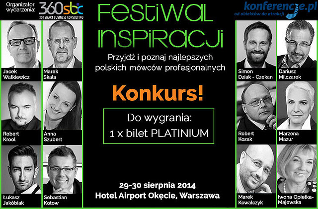 Konkurs! Wygraj zaproszenie na Festiwal Inspiracji!