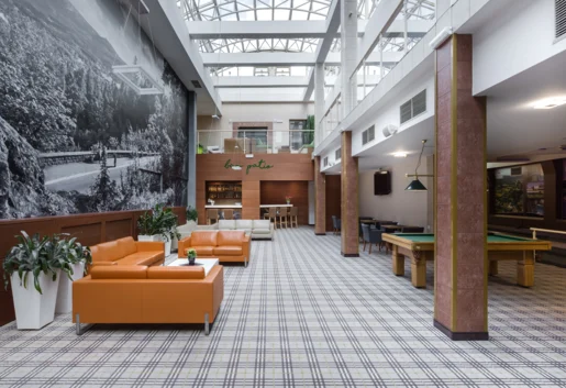 Widok z tarasu na Szrenicę