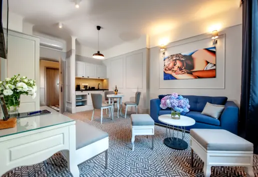 Amber Design Residence Kraków pokój dzienny