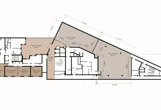 Plan przestrzeni konferencyjnych