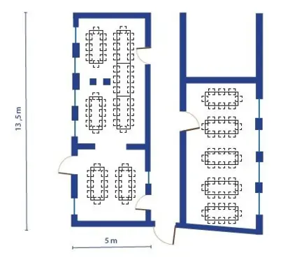 Plan połączonych salek