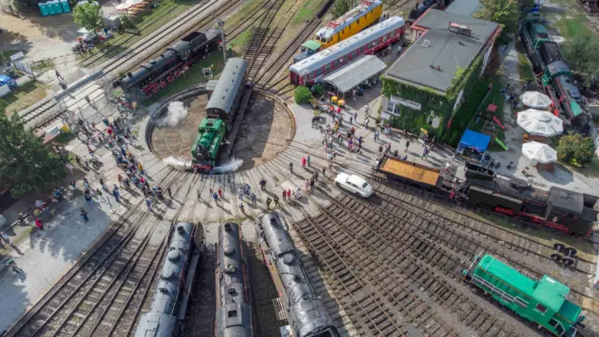 Muzeum Kolejnictwa z lotu ptaka