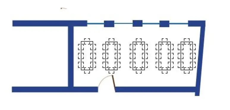 Sala kolejowa - plan