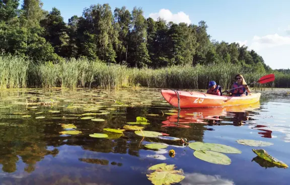 Kajak na jeziorze Gołdapiwo