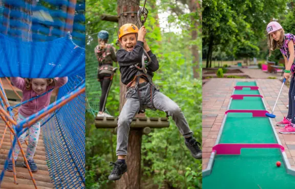 Organizujemy turnieje minigolfa, akademie golfa oraz teambuilding w parku linowym.