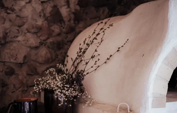 Zagroda Konik Polny. Piec do pizzy w stodole.