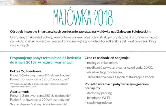 Majówka nad Zalewem Sulejowskim