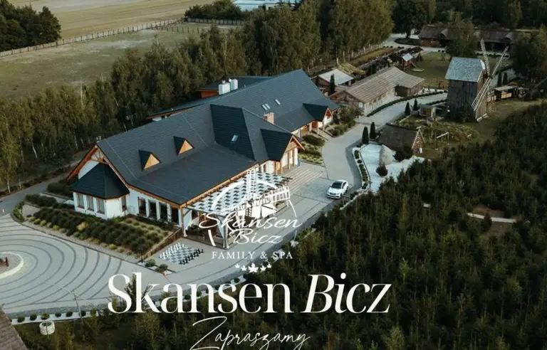 Skansen Bicz Skansen z lotu ptaka