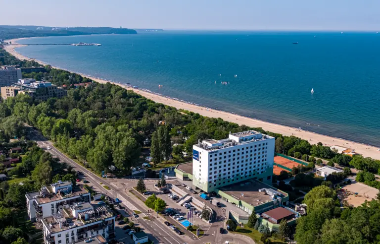 Novotel Gdańsk Marina z lotu ptaka