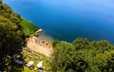 widok na Zalesie z lotu ptaka