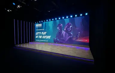 studio z ekranem diodowym