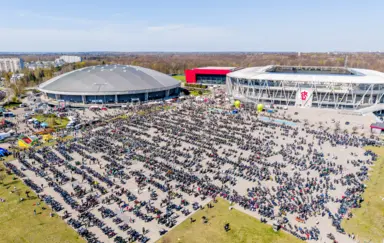 Parking Atlas Areny zaadaptowany na potrzeby wydarzenia