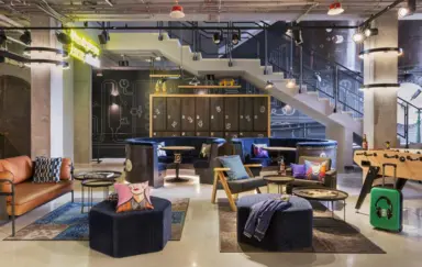 Moxy Warsaw Praga Warszawa lobby