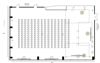 rzut sali Gdańsk - układ teatralny